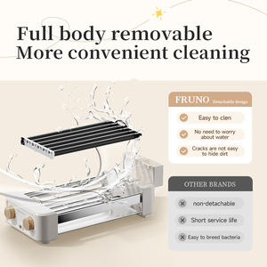 <span class=keywords><strong>Asador</strong></span> de Salchichas Eléctrico Multifuncional 3 <span class=keywords><strong>en</strong></span> 1 con Bandejas Extraíbles para Asar Salchichas y Cocinar <span class=keywords><strong>en</strong></span> Superficie Plana - Product Image 3