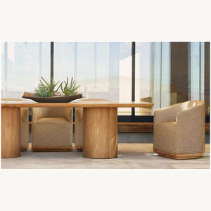 Fábrica Hangkai, venta al por mayor, muebles de exterior baratos, <span class=keywords><strong>3</strong></span> <span class=keywords><strong>piezas</strong></span>, juego de comedor de madera de teca de alta calidad - Product Image 1