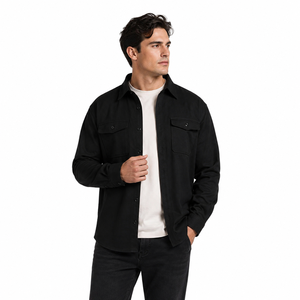 ICO Vintage The <span class=keywords><strong>Dante</strong></span> - Sobrecamisa informal y elegante de manga larga para hombre, con botones, estilo shacket, para un look casual elegante, mezcla de poliéster y algodón - Product Image 2