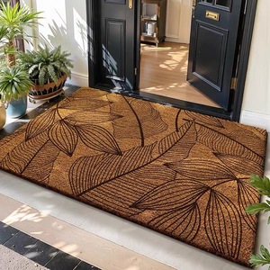 Tapis d'entrée Cangming en imitation fibre de coco, style moderne, lavable, antidérapant pour l'extérieur - Product Image 1