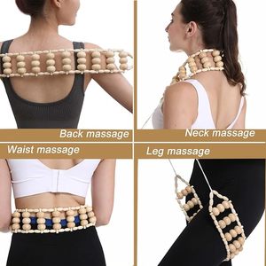 4 herramientas de masaje de terapia de madera para dar forma al cuerpo, masajeador de drenaje linfático, de Maderoterapia Kit, rodillo de masaje de madera - Product Image 6