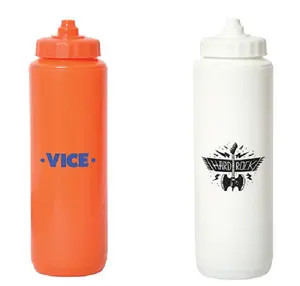 32 עוז hdpe/לדפ לוגו פלסטיק לוגו מותאם אישית בקבוקי מים עבור רכיבה על אופניים