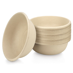 Micro-ondes aliments biodégradables à emporter smoothie riz pâtes assiette à dessert bol à sucre jetable personnalisé - Product Image 5