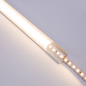 Profilé <span class=keywords><strong>LED</strong></span> en aluminium K42 pour éclairage linéaire, <span class=keywords><strong>angle</strong></span> de 45 à 90 degrés, canal en V extrudé, pour armoire, cloison sèche, coin - Product Image 4