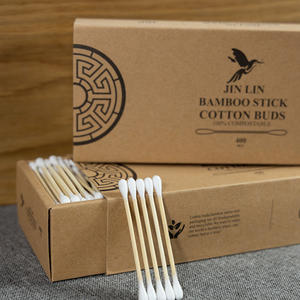 <span class=keywords><strong>Coton</strong></span>-tiges en <span class=keywords><strong>bambou</strong></span> biologique à Double face, pièces, écologiques, avec boîte à <span class=keywords><strong>tige</strong></span> de papier, nettoyage pour hôtel - Product Image 2