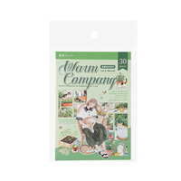 Pack d'autocollants PET Série Compagnons Chaleureux Thème Tenues de Personnages Fille Matériel de Journalisation DIY Autocollants Décoratifs