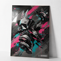 Affiches personnalisées avec impression 3D, vernis UV en relief, impression UV sélective, effet texturé en relief, couleurs néon vibrantes, pour Comic Con et Anime