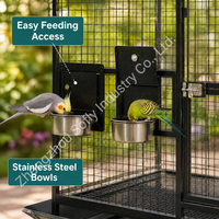 Durable 	 Cages et nichoirs pour oiseaux – Cage à oiseaux mobile de grande taille pour papagaios, avec serrure de type papagaios, cage pour canaris