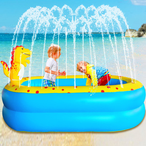 <span class=keywords><strong>Piscina</strong></span> Inflable de <span class=keywords><strong>Dinosaurio</strong></span> para Niños, para Jardín, Césped, Playa, Tapete Acuático, Juguetes Acuáticos Divertidos para el Verano - Product Image 4