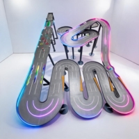 Jeu de course de billes personnalisé à gravité avec plateau de rallye, simulateur de course à lumière LED, circuit de course complet
