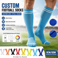 Chaussettes de football antibactériennes taille standard avec logo personnalisé, lot en gros pour écoles et académies - Design sportif mi-hauteur