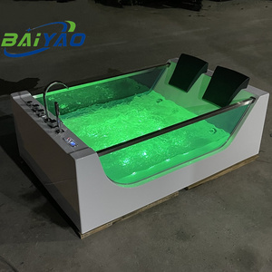 Baignoire <span class=keywords><strong>Jacuzzi</strong></span> Moderne BaiYao <span class=keywords><strong>pour</strong></span> 2 Personnes, Bain à Bulles d'Air avec Jets d'Air - Product Image 2