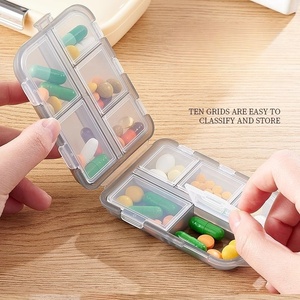 Portable 7-Day Weekly Travel Pill Organizer <b>Small</b> Pocket Pillbox Dispenser with Vitamin Container Plastic Medicine <b>Box</b> - Product Image 1
