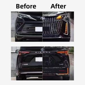 Ensamblaje de Parachoques Delantero y Trasero con Parrilla Plateada y Negra para <span class=keywords><strong>Sienna</strong></span> 2021 <span class=keywords><strong>2022</strong></span> 2023 2024, Kit de Carrocería Modificada, Accesorios Exteriores para Automóvil - Product Image 3