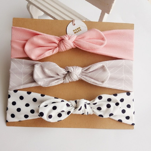 3 uds de Europa y Estados Unidos, diadema superventas, diadema para niños, Diadema con lazo estampado, tocados con Orejas de conejo - Product Image 3
