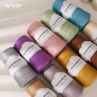 Fil de Soie Pure à 100 % (300g) pour Écharpe au Crochet Faite Main DIY, Doux et Soyeux, Fil de Dentelle Fin Teint N°6, Prix de Gros