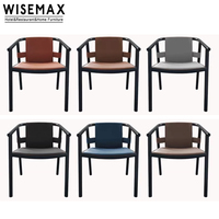 Meubles WISEMAX meubles de maison minimalistes modernes lumière luxe cadre en bois de frêne selle chaise de salle à manger en cuir pour salle à manger hôtel