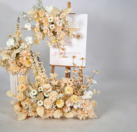 Ensemble de fleurs artificielles ChampagneSilk pour mariage, panneau de bienvenue, arrangement de vase, décoration de toile de fond pour cérémonie et réception de mariage, vente en gros