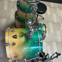 Kit de batterie portable 5 pièces avec charleston et support de cymbales, étui souple et poignée de transport, pour rythmes de batterie