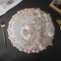 Sets de table ronds en PVC résistants à la chaleur et lavables, avec bords surjetés, isolants thermiquement, pour la maison, les restaurants et les cafés