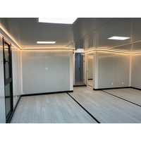 Maison pliable en conteneur extensible à double aile de 40 pieds, conforme aux normes australiennes, préfabriquée, avec toit plat de 2,4 m, 3 à 4 chambres