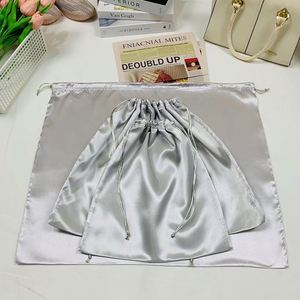 Custom logo Satin Silk Silk Dust Bag for <b>Handbags</b> Travel Silk Storage Bag Drawstring Multi-dimension DIY Color - Product Image 5