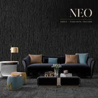 Papier peint PVC texturé aspect toile de jute 4 couches avec support non tissé pour salon, chambre, salle de sport - Revêtement mural imperméable et anti-moisissure