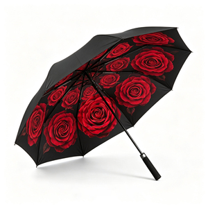 Parapluie de golf durable de 62 pouces à tige droite avec revêtement argenté, tissu anti-UV et imperméable, idéal pour les voyages d'affaires et les activités de plein air - Product Image 1