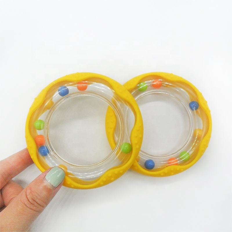 Anillos sonajero transparentes: juguetes coloridos para bebés para