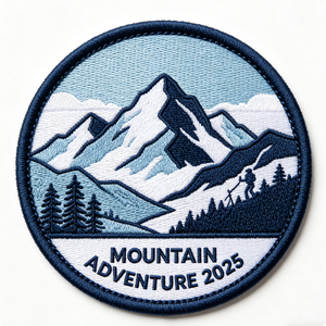 Écusson brodé thermocollant personnalisé en toile écologique à haute densité pour chapeaux de scouts/camp/aventure en montagne, design 2025 - Product Image 1