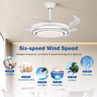 Las ventas directas de fábrica son baratas, aspas de ABS de hierro de 42 pulgadas, ventiladores de techo Led regulables 3CCT con control remoto con luz