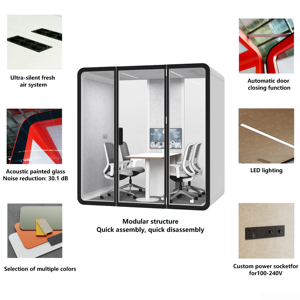 Cabina Telefónica Insonorizada Modular para Oficina y Hogar, Tipo Cápsula Acústica, Espacio de Trabajo Individual, <span class=keywords><strong>Precio</strong></span> Competitivo - Product Image 4