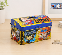 Tirelire en métal verrouillable personnalisée avec clé, coffre de rangement en fer blanc pour enfants, cadeau, décoration de bureau