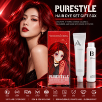 Kit de coloration capillaire permanente professionnelle en crème, coffret cadeau, teinture orange pour cheveux, pour usage domestique ou en salon, OEM ODM, marque privée, vente en gros