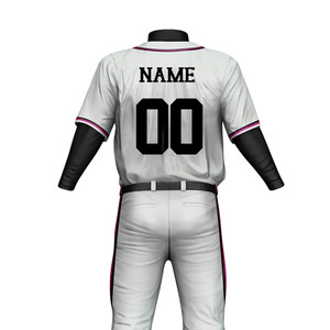 Uniforme de baseball en tissu polyester doux à 100 %, prix raisonnable, fabrication professionnelle, vêtements d'équipe pour l'entraînement. - Product Image 5