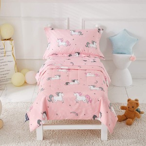 Factory Wholesale Soft 100% Cotton Cartoon Baby <strong>Bedding</strong> <strong>Set</strong> 4 Piece <strong>Toddler</strong> <strong>Bedding</strong> <strong>Set</strong> for <strong>Girl</strong> - Product Image 3