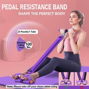 Ensemble de bandes de résistance pour exercices de yoga, pilates, rééducation, fitness et entraînement de force, avec pédale de résistance et dispositif d'assistance pour sit-ups - Product Image 3