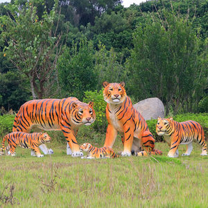 Estatua de Tigre Realista para Exteriores, Escultura de Animal de la <span class=keywords><strong>Selva</strong></span> para Zoológicos, Parques Temáticos, Parques Infantiles y Decoración de Paisajes Comerciales - Product Image 1