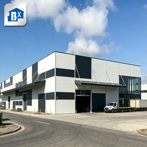 Entrepôt préfabriqué en structure acier BX-2021008, charpente boulonnée, porte coulissante, fenêtre PVC, design industriel, garantie 1 an - Product Image 5