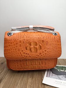 Crocodile leather crossbody bag Top handle box bag Go-to work shoulder bag Date night crossbody bag - Product Image 3