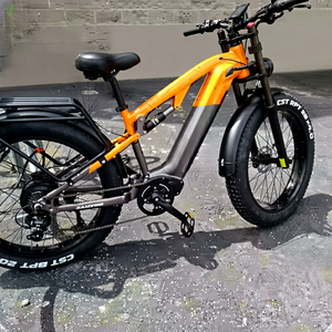 Vélo de montagne KANGLUO 26 pouces, cadre en alliage d'aluminium, double suspension, frein à disque, 21 vitesses, vélo tout-terrain avec béquille - Product Image 1