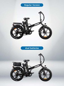 Vélo électrique pliant Chamrider DTS425 à cadre en acier, pneus larges de 20 pouces, 7 vitesses, moteur sans balais haute vitesse, pour livraison et travail, 48V - Product Image 4