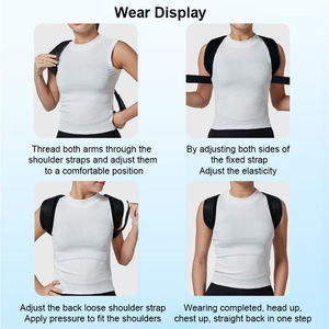 Ceinture de soutien dorsal confortable en néoprène réglable avec logo personnalisé, correcteur de posture et de colonne vertébrale - Product Image 4