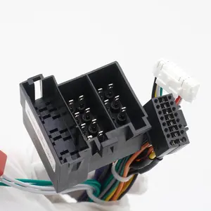 Câble d'alimentation 16 broches pour RENAULT Megane 2 <span class=keywords><strong>Clio</strong></span> <span class=keywords><strong>3</strong></span> Clio3 2004 - 2007 Canbus Android Player Audio Adaptor Dash Trim Kit Facia Panel - Product Image 5