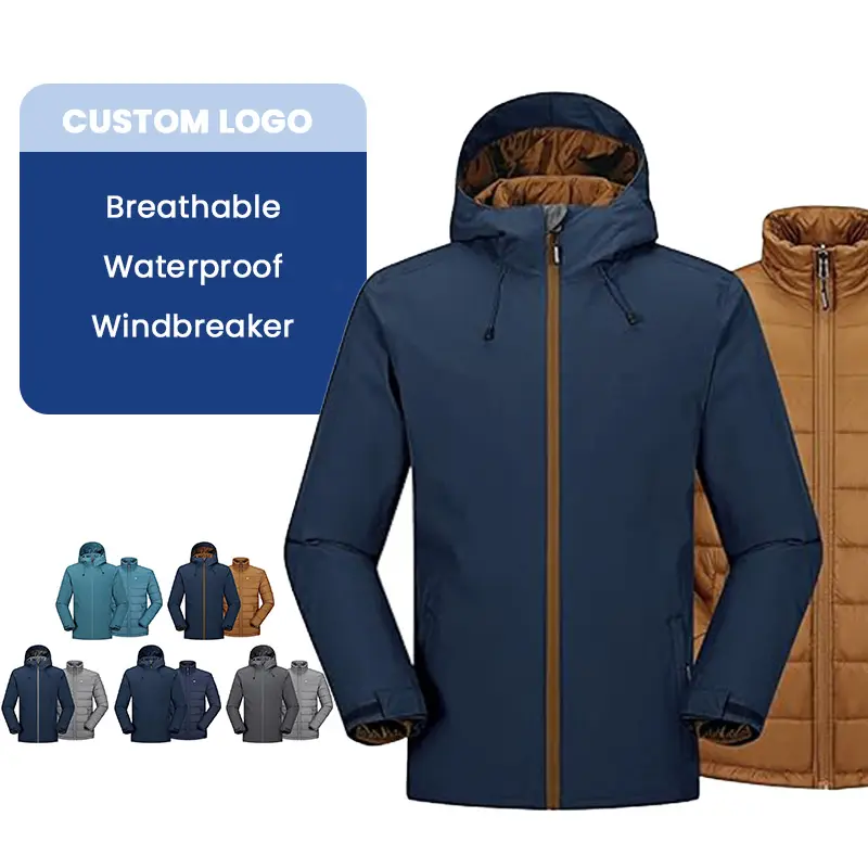 Lässige Sport mit Kapuze individuelles Logo leichte Windstopperjacke Outdoor-Jacke für Herren