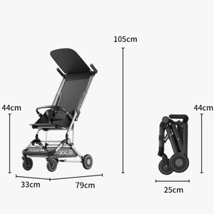 <span class=keywords><strong>Poussette</strong></span> bébé pliable légère, prête pour l'avion, châssis renforcé, sûre, anti-basculement, idéale pour les sorties en famille - Vente en gros usine - Product Image 1
