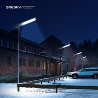 Lampe solaire extérieure Sresky 8000lm 6000lm avec panneau solaire et batterie, lampe solaire extérieure