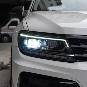 Gruppo Fari LED KGKB per VW <span class=keywords><strong>Tiguan</strong></span> L MK2 5NA 2017-2021, Aggiornamento Versione High Trim, Lente Proiettore DRL 6500K, <span class=keywords><strong>Plug</strong></span> and Play - Product Image 5