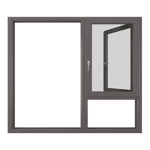 Ventana Abatible de Madera Maciza Revestida de Aluminio Blanco, Diseño de <span class=keywords><strong>Ventanas</strong></span> de Doble Guillotina - Product Image 1