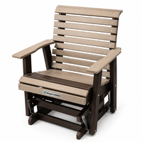 Kursi Dek Desain Kontemporer dari Kayu Polimer Warna Kustom dengan Penyangga Aluminium HDPE untuk Penggunaan di Taman & Ruang Makan, Furnitur Luar Ruangan
